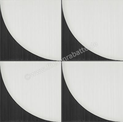  Marazzi Scenario Nero Tappeto 2B 20x20 cm Bodenfliese / Wandfliese Matt Eben Naturale M8RG | 344461