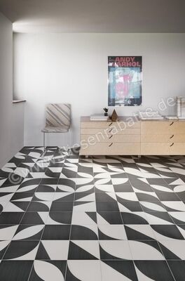  Marazzi Scenario Nero Decoro Mix 20x20 cm Bodenfliese / Wandfliese Matt Eben Naturale M8RK | 344482