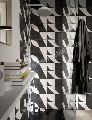  Marazzi Scenario Nero Decoro Mix 20x20 cm Bodenfliese / Wandfliese Matt Eben Naturale M8RK | 344485