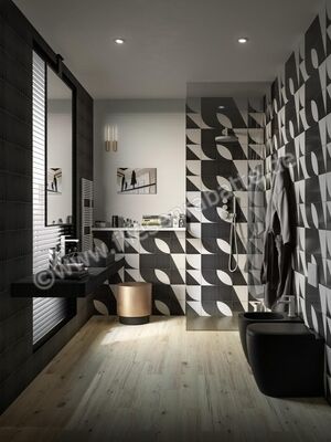  Marazzi Scenario Nero Decoro Mix 20x20 cm Bodenfliese / Wandfliese Matt Eben Naturale M8RK | 344491