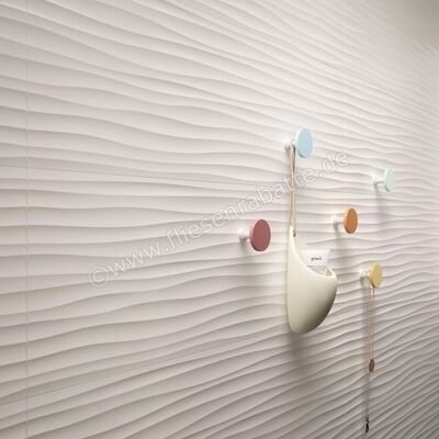  Marazzi Essenziale White Struttura Wave 40x120 cm Wandfliese Seidenmatt Strukturiert Satinato MMFN | 346201