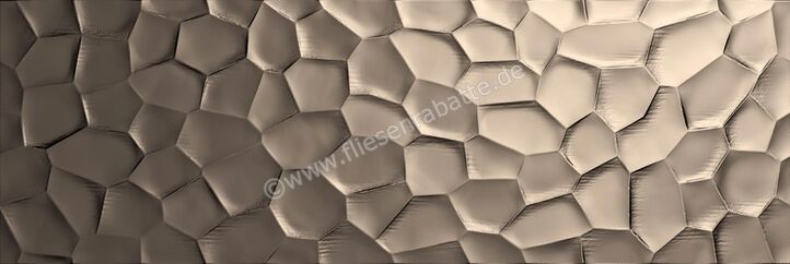  Marazzi Essenziale Metal Struttura Deco 3D 40x120 cm Wandfliese Glänzend Strukturiert Metal M09S | 346312
