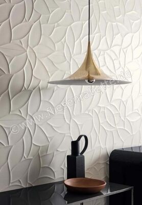  Marazzi Essenziale White Struttura Flora 40x120 cm Wandfliese Seidenmatt Strukturiert Satinato MMFP | 346345