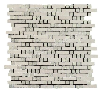 Marazzi Memento Old White 30x30 cm Mosaik Spaccatella Matt Strukturiert Naturale M00C | 348301