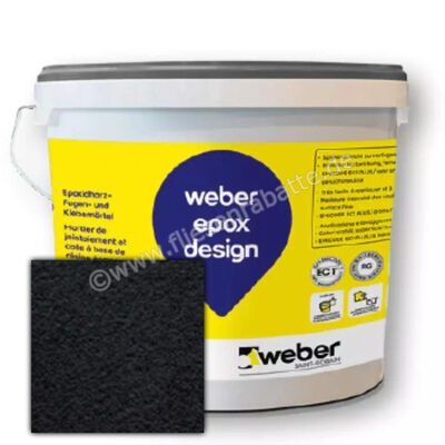 Weber Saint-Gobain weber.epox design 2K Epoxidharzkleber und Fugenmörtel 4,5 kg Eimer schwarz 408417 | 351513