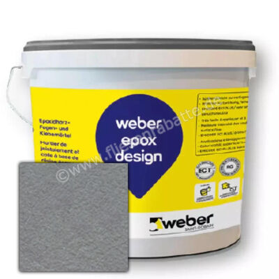 Weber Saint-Gobain weber.epox design 2K Epoxidharzkleber und Fugenmörtel 4,5 kg Eimer dunkelgrau 408418 | 351516