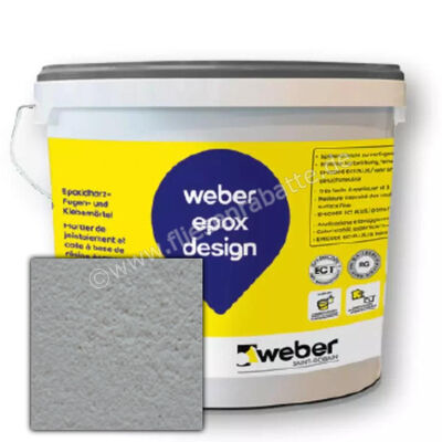 Weber Saint-Gobain weber.epox design 2K Epoxidharzkleber und Fugenmörtel 4,5 kg Eimer zementgrau 408386 | 351519