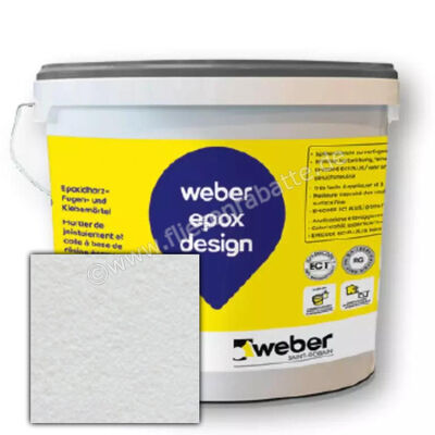 Weber Saint-Gobain weber.epox design 2K Epoxidharzkleber und Fugenmörtel 4,5 kg Eimer weiß 392949 | 351525