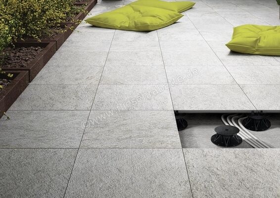 Marazzi Multiquartz20 Gray 60x60x2 cm Terrassenplatte Matt Strukturiert Strutturato MLJ0 | 351624