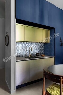  Marazzi Memoria Blu Tappeto 5 15x15 cm Bodenfliese / Wandfliese Glänzend Eben Lux MANL | 351711