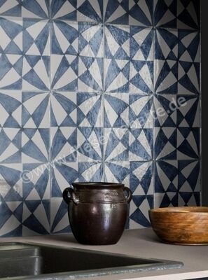  Marazzi Memoria Blu Tappeto 5 15x15 cm Bodenfliese / Wandfliese Glänzend Eben Lux MANL | 351714