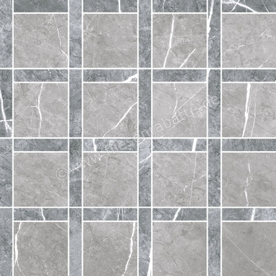 Keraben Inari Gris 30x30 cm Mosaik Board Glänzend Strukturiert Lappato GVB5W012 | 355818