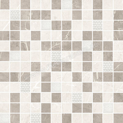 Keraben Inari Crema 30x30 cm Mosaik Malla Glänzend Strukturiert Gloss KVB04001 | 355911