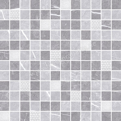 Keraben Inari Gris 30x30 cm Mosaik Malla Matt Strukturiert Naturale KVB04002 | 355914