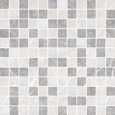 Keraben Inari Perla 30x30 cm Mosaik Malla Glänzend Strukturiert Gloss KVB04012 | 355920