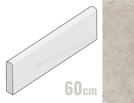 ceramicvision Anima Beige 5.5x60 cm Sockel Matt Strukturiert Naturale CVPF60007041 | 360704