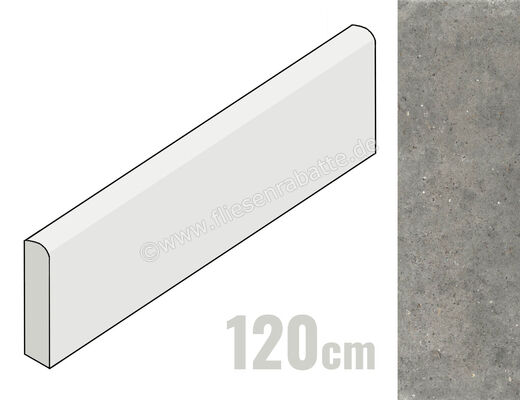 ceramicvision Anima Fango 5.5x120 cm Sockel Matt Strukturiert Naturale CVPF60008576 | 360719