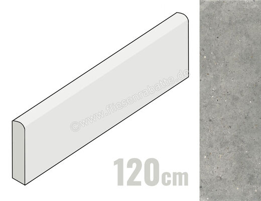 ceramicvision Anima Grigio 5.5x120 cm Sockel Matt Strukturiert Naturale CVPF60008577 | 360722