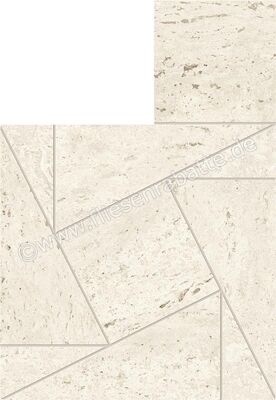 Atlas Concorde Marvel Travertine White 22x26 cm Mosaik Tessellation Matt Eben Naturale AF9G | 367727