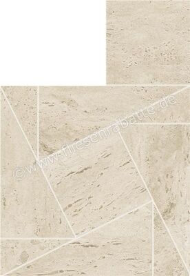 Atlas Concorde Marvel Travertine Pearl 22x26 cm Mosaik Tessellation Matt Eben Naturale AF9I | 367733