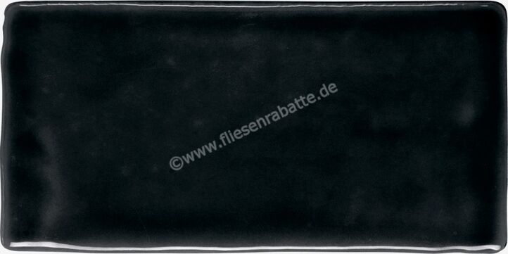 Dune Ceramica Atelier Black 7.5x15 cm Wandfliese Glänzend Strukturiert Glossy 226658 | 372951
