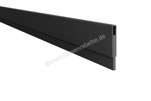  Schlüter Systems SHOWERPROFILE-R Wandanschlussprofil 2-teilige L=200cm H=23mm Edelstahl V4A MGS - Graphitschwarz matt H&ouml;he: 23 mm L&auml;nge: 2 m SPRA23MGS/200 | 373194