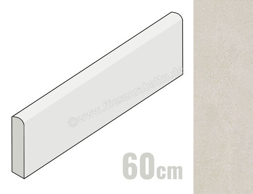  Emilceramica Sixty Sabbia 7x60 cm Sockel Matt Eben Silktech EKWU | 373809