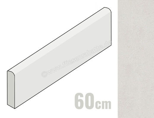  Emilceramica Sixty Talco 7x60 cm Sockel Matt Eben Silktech EKWV | 373812