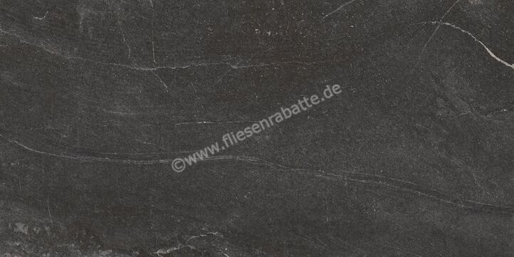 Keraben Idyllic Aura Black 60x120 cm Bodenfliese / Wandfliese Starlight Glänzend Eben Brillo P0003809 | 374451
