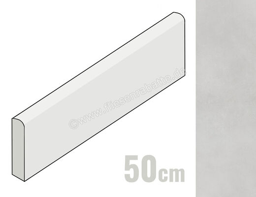  Keraben Evolution Blanco 8x50 cm Sockel Matt Eben Naturale GJ3VP000 | 376470