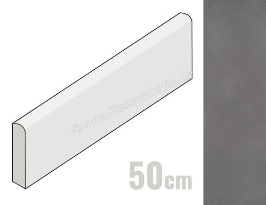  Keraben Evolution Grafito 8x50 cm Sockel Matt Eben Naturale GJ3VP00J | 376482