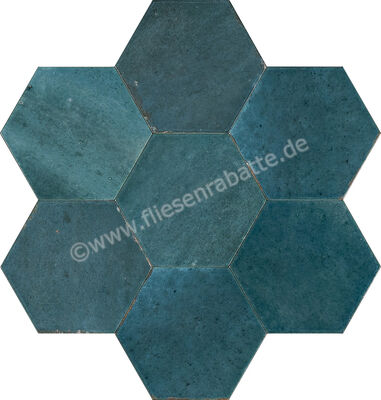 Marazzi Lume Blue 18.2x21 cm Dekor Esagona Glänzend Strukturiert Lux MFFF | 377610