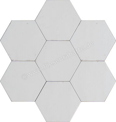 Marazzi Lume White 18x21 cm Dekor Esagona Glänzend Leicht Strukturiert Lux MFFE | 377613