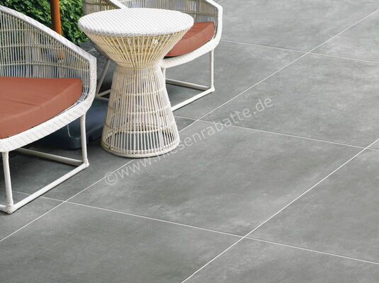 ceramicvision Craft Outdoor Steel Grey 90x90x2 cm Terrassenplatte Matt Strukturiert Naturale CVCRSG902R | 379029