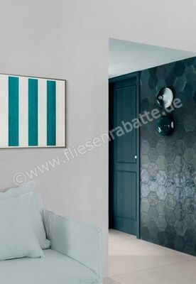 Marazzi Lume Blue 18.2x21 cm Dekor Esagona Glänzend Strukturiert Lux MFFF | 379077