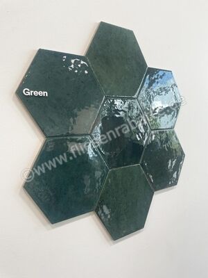 Marazzi Lume Green 18x21 cm Dekor Esagona Glänzend Leicht Strukturiert Lux MFFG | 379116