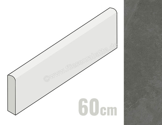 Ceramiche Caesar Slab2 Iron 7.2x60 cm Sockel Matt Eben Naturale AG2M | 379620