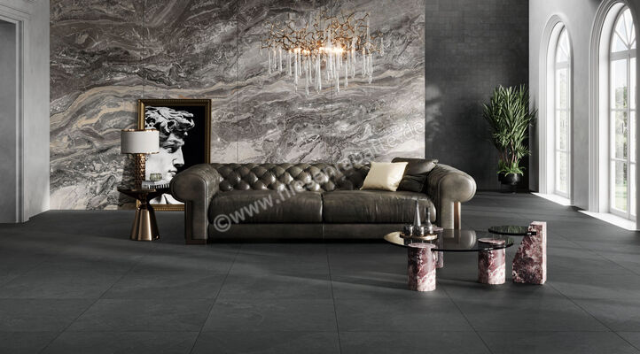  Ceramiche Caesar Slab2 Dark 60x60 cm Bodenfliese / Wandfliese Matt Eben Touch Plus AGZC CAE | 380079