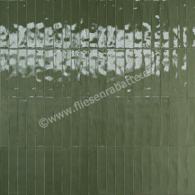 Marazzi Luz Oliva 5.3x30 cm Wandfliese Glänzend Strukturiert Lux MFM6 | 384456
