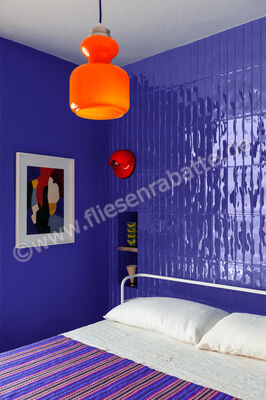 Marazzi Luz Cobalto 5.3x30 cm Wandfliese Glänzend Strukturiert Lux MFMS | 384558