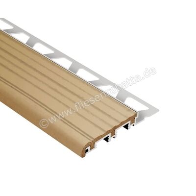 Schlüter Systems TREP-B Treppenprofil R9 Aluminium HB - Hellbeige Höhe: 10 mm Breite: 52 mm Länge: 1 m HB10B/100 | 386651