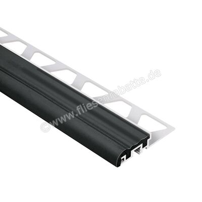 Schlüter Systems TREP-S Treppenprofil R9 Aluminium GS - Graphitschwarz Höhe: 10 mm Breite: 26 mm Länge: 1 m GS10S/100 | 386816