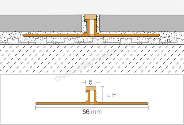 Schlüter Systems DILEX-BWS Bewegungsfugenprofil PVC C - Creme Höhe: 10 mm Länge: 2,5 m BWS100C | 389252