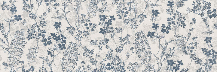  Marazzi Cementum Wall Flowery Freddo Touch 40x120 cm Wandfliese Dekor Matt Eben Naturale MMDW | 390539