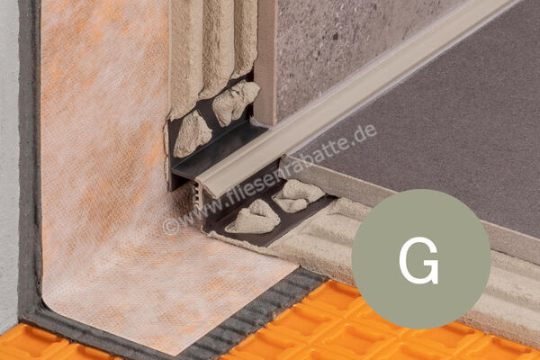 Schlüter Systems DILEX-EK Randfugenprofil PVC (Polyvinylchlorid) G - Grau Höhe: 11 mm Länge: 2,5 m EKU11/O7G | 393637