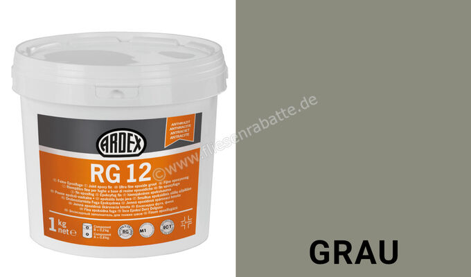 Ardex RG 12 1-6 Feine Epoxifuge 4 kg Eimer grau 24030 | 394585