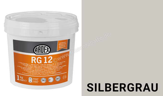 Ardex RG 12 1-6 Feine Epoxifuge 1 kg Eimer silbergrau 24036 | 394594