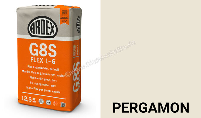 Ardex G8S FLEX 1-6 Flex-Fugenmörtel, schnell 5 kg Beutel Pergamon 19591 | 394690