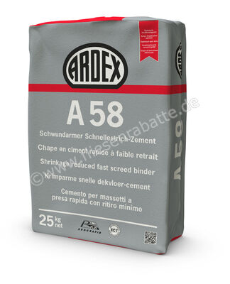 Ardex A58 Schwundarmer Schnellestrich-Zement 25 kg Papiersack 23629 | 394840