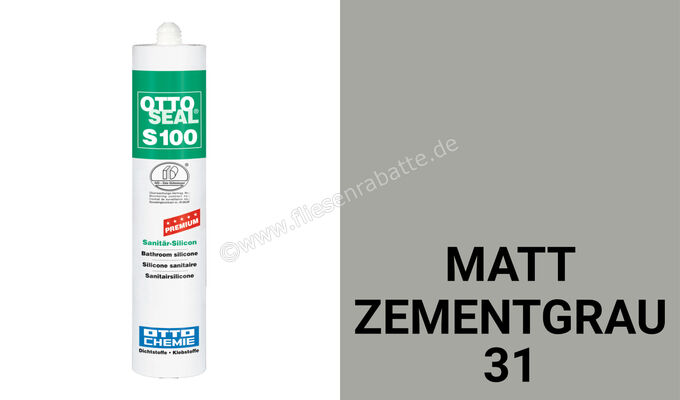 Otto-Chemie OTTOSEAL S 100 Silikon Matt Zementgrau 31 S10003C8682 | 395062